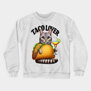 Feline Fiesta: Taco Cat Crewneck Sweatshirt